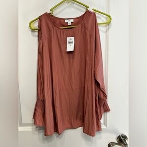 J Jill Rose Long Sleeve Blouse Size XS NWT